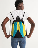 Bahamas Flag Canvas Drawstring Bag - Conscious Apparel Store