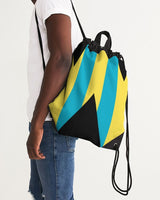 Bahamas Flag Canvas Drawstring Bag - Conscious Apparel Store