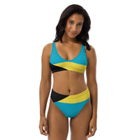 Bahamas Flag high-waisted bikini - Conscious Apparel Store