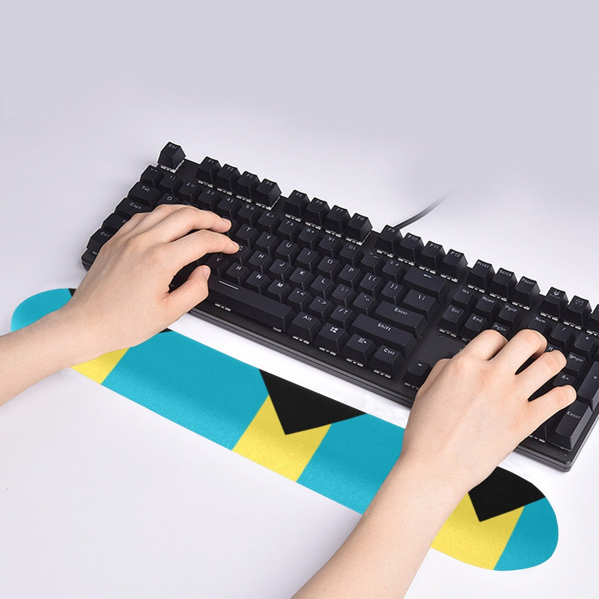 Bahamas Flag Keyboard Wrist Rest Pad - Conscious Apparel Store