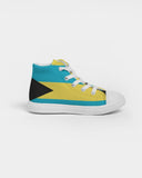 Bahamas Flag Kids Hightop Canvas Sneakers - Conscious Apparel Store