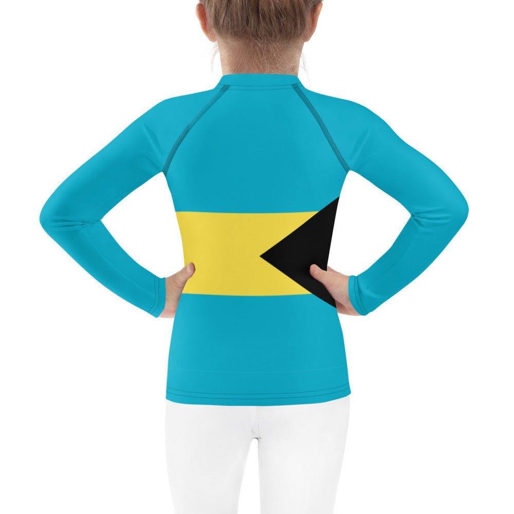 Bahamas Flag Kids Rash Guard - Conscious Apparel Store
