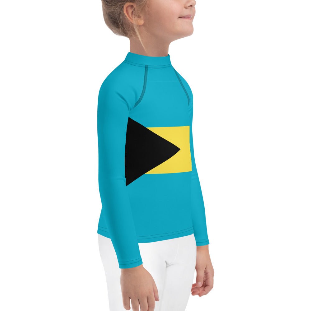 Bahamas Flag Kids Rash Guard - Conscious Apparel Store