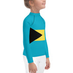 Bahamas Flag Kids Rash Guard - Conscious Apparel Store