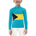 Bahamas Flag Kids Rash Guard - Conscious Apparel Store