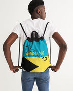 Bahamas Flag Map Canvas Drawstring Bag - Conscious Apparel Store