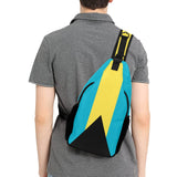 Bahamas Flag Men's Casual Chest Bag - Conscious Apparel Store