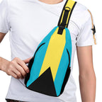 Bahamas Flag Men's Casual Chest Bag - Conscious Apparel Store