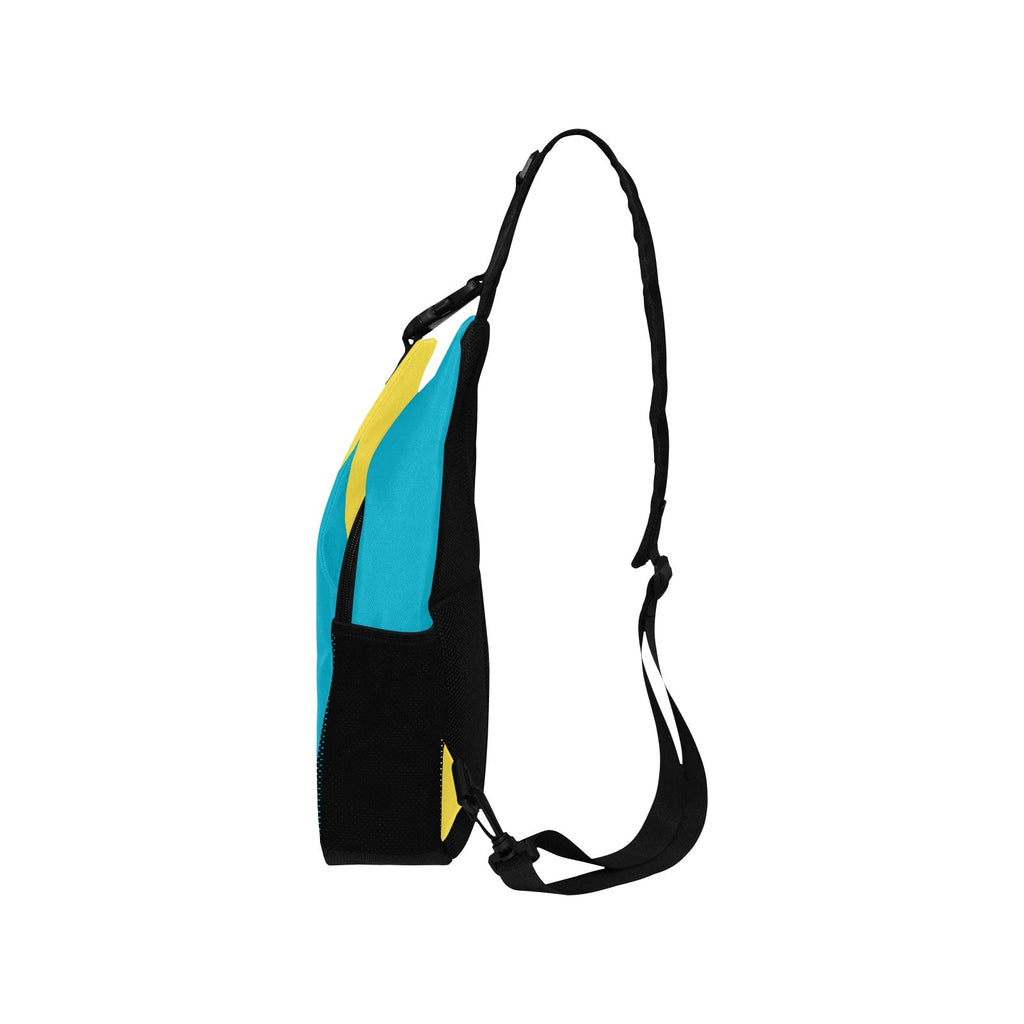 Bahamas Flag Men's Casual Chest Bag - Conscious Apparel Store