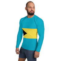 Bahamas Flag Men's Rash Guard - Conscious Apparel Store