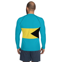 Bahamas Flag Men's Rash Guard - Conscious Apparel Store