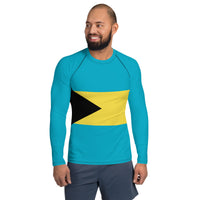 Bahamas Flag Men's Rash Guard - Conscious Apparel Store
