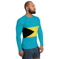 Bahamas Flag Men's Rash Guard - Conscious Apparel Store