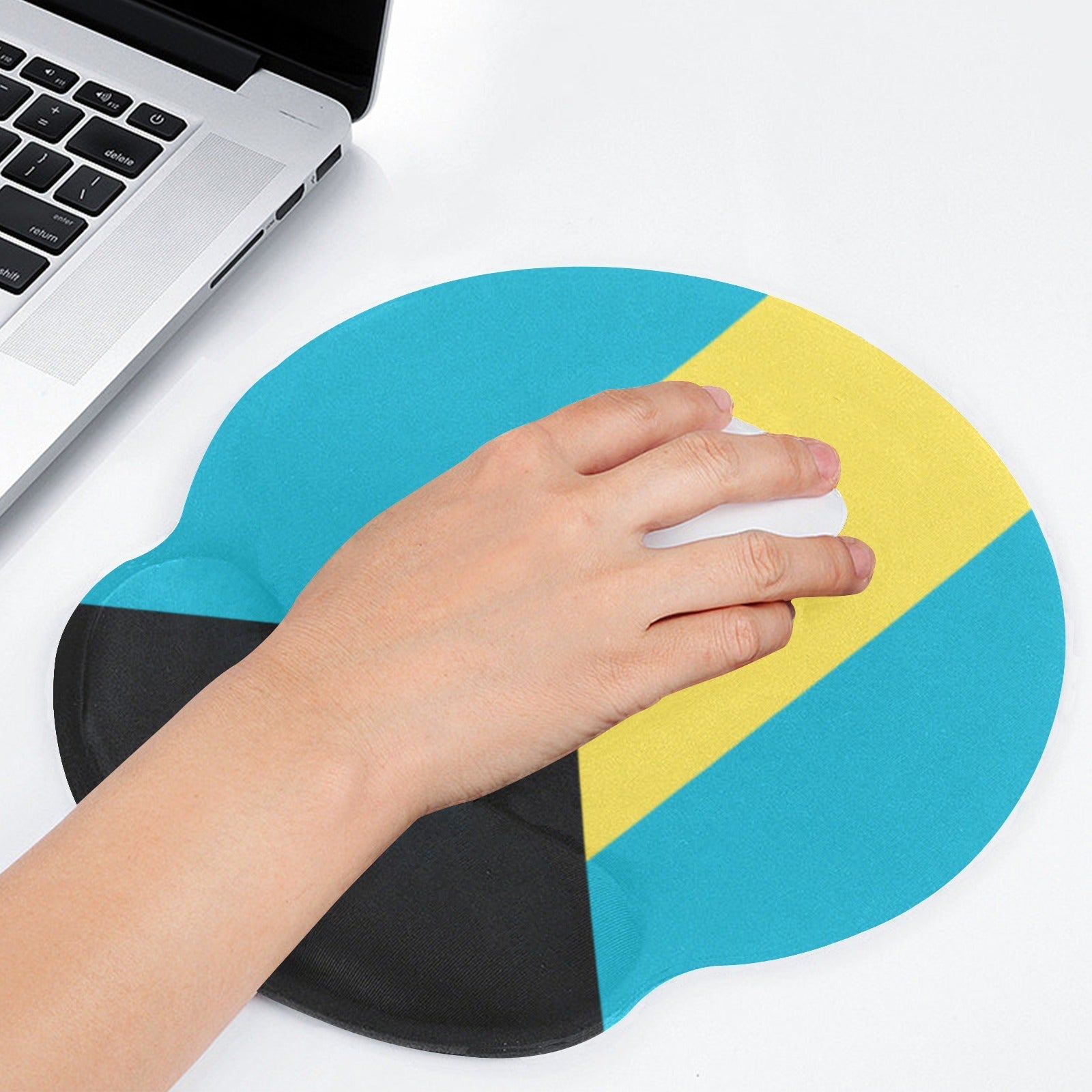 Bahamas Flag Mouse Pad with Wrist Rest Support - Conscious Apparel Store