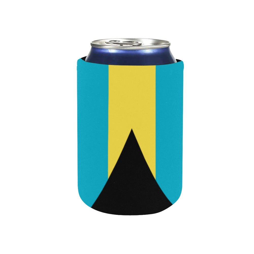 Bahamas Flag Neoprene Can Cooler 4" x 2.7" dia. - Conscious Apparel Store