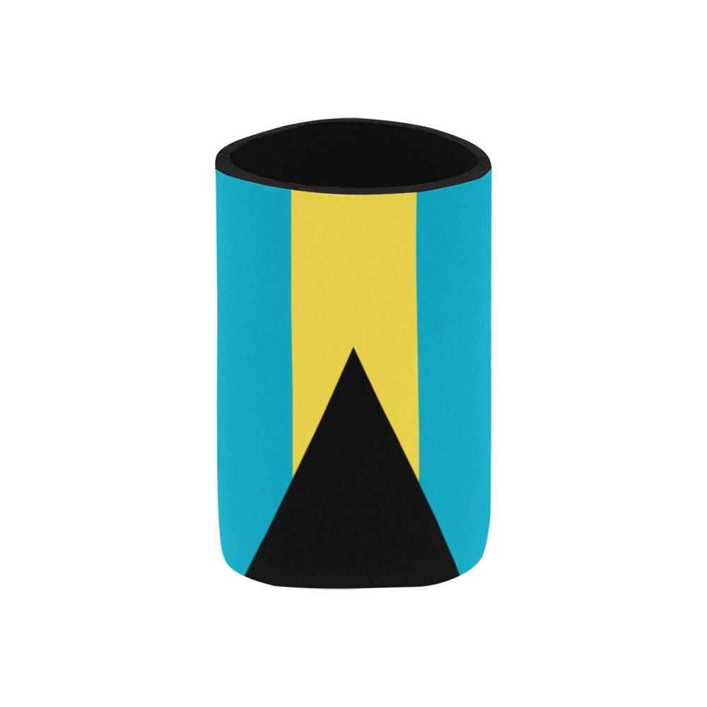 Bahamas Flag Neoprene Can Cooler 4" x 2.7" dia. - Conscious Apparel Store