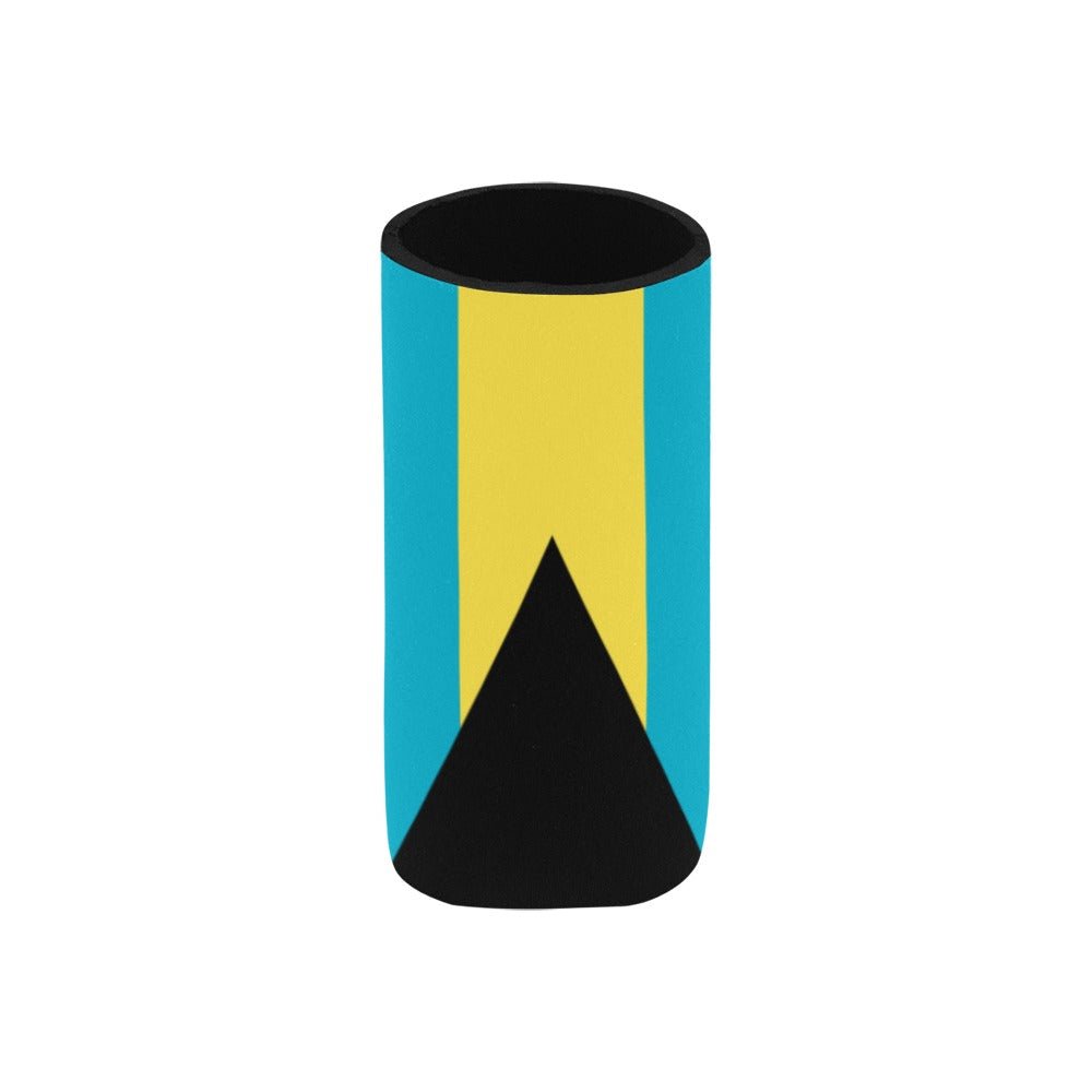 Bahamas Flag Neoprene Can Cooler 5" x 2.3" dia. - Conscious Apparel Store