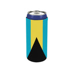 Bahamas Flag Neoprene Can Cooler 5" x 2.3" dia. - Conscious Apparel Store