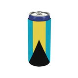 Bahamas Flag Neoprene Can Cooler 5" x 2.3" dia. - Conscious Apparel Store