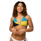 Bahamas Flag string bikini top - Conscious Apparel Store