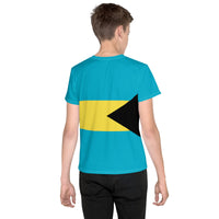 Bahamas Flag Youth crew neck t-shirt - Conscious Apparel Store