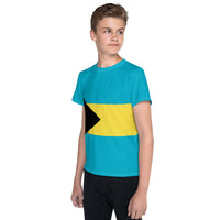 Bahamas Flag Youth crew neck t-shirt - Conscious Apparel Store