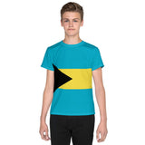 Bahamas Flag Youth crew neck t-shirt - Conscious Apparel Store