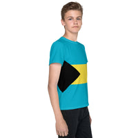 Bahamas Flag Youth crew neck t-shirt - Conscious Apparel Store