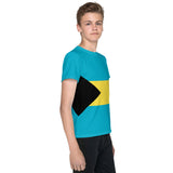 Bahamas Flag Youth crew neck t-shirt - Conscious Apparel Store