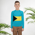 Bahamas Flag Youth Rash Guard - Conscious Apparel Store