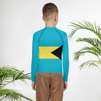Bahamas Flag Youth Rash Guard - Conscious Apparel Store