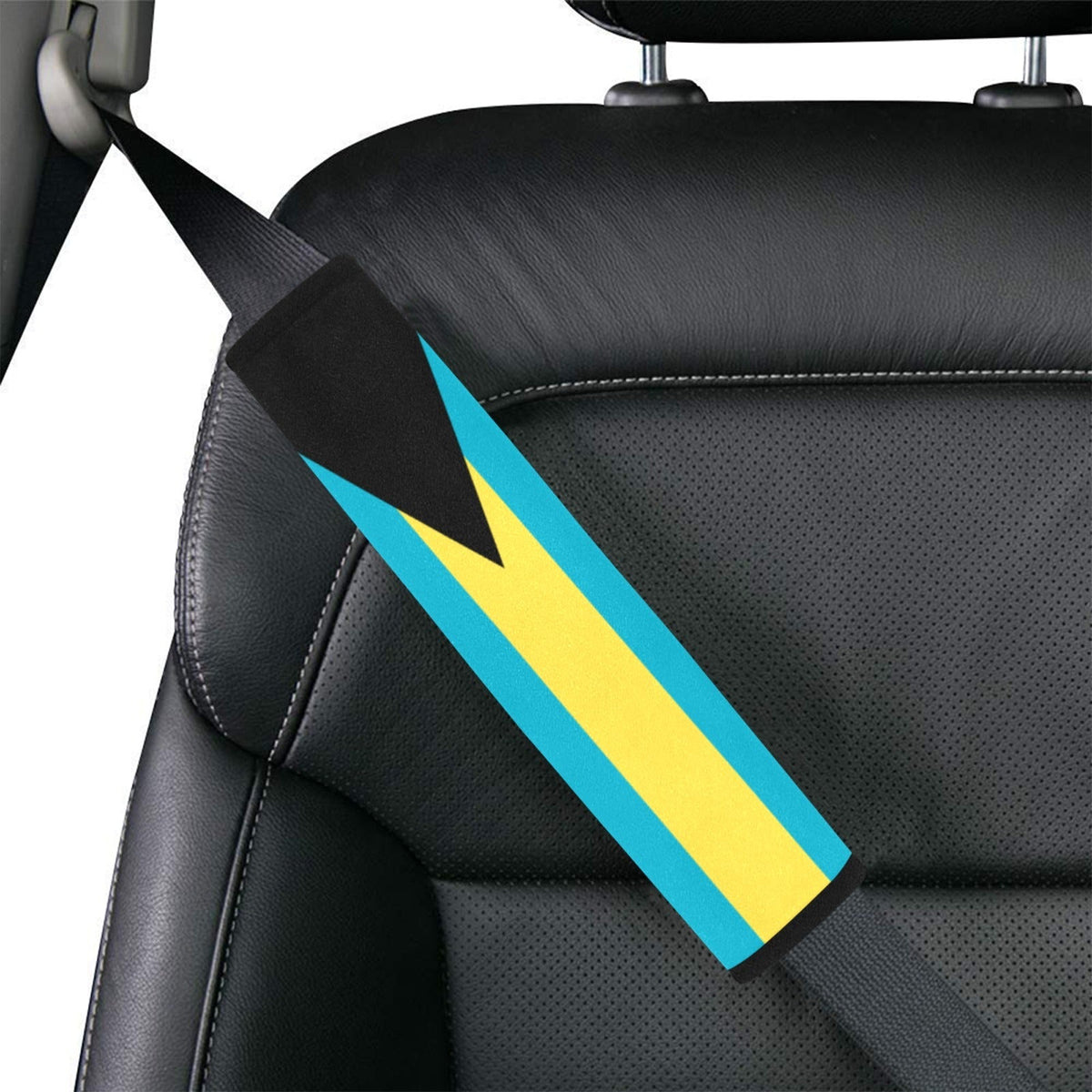 Bahamas Flag5 Car Seat Belt Cover 7''x12.6'' (Pack of 2) - Conscious Apparel Store