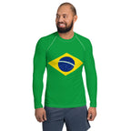 Barazil Flag Men's Rash Guard - Conscious Apparel Store