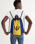 Barbados Flag Canvas Drawstring Bag - Conscious Apparel Store
