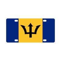 Barbados Flag Classic License Plate - Conscious Apparel Store