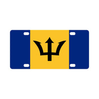 Barbados Flag Classic License Plate - Conscious Apparel Store