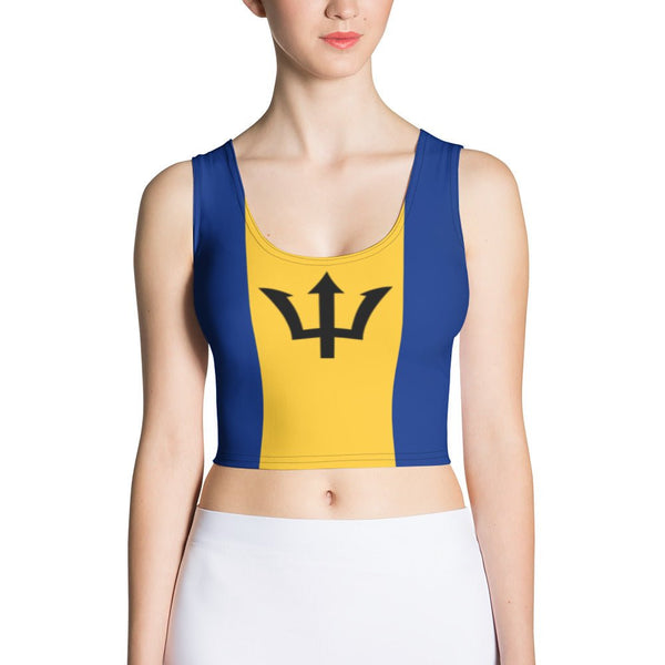 Barbados Flag Crop Top - Conscious Apparel Store