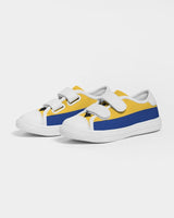 Barbados Flag Kids Velcro Sneaker - Conscious Apparel Store