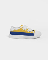 Barbados Flag Kids Velcro Sneaker - Conscious Apparel Store