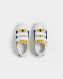 Barbados Flag Kids Velcro Sneaker - Conscious Apparel Store