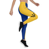 Barbados Flag Leggings - Conscious Apparel Store