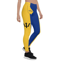 Barbados Flag Leggings - Conscious Apparel Store