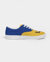 Barbados Flag Map Men's Lace Up Canvas Shoe - Conscious Apparel Store