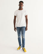 Barbados Flag Map Men's Slip-On Canvas Shoe - Conscious Apparel Store