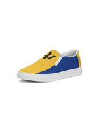 Barbados Flag Map Men's Slip-On Canvas Shoe - Conscious Apparel Store