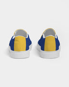 Barbados Flag Map Men's Slip-On Canvas Shoe - Conscious Apparel Store