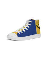 Barbados Flag Map Women's Hightop Canvas Sneakers - Conscious Apparel Store