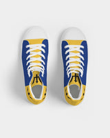 Barbados Flag Map Women's Hightop Canvas Sneakers - Conscious Apparel Store