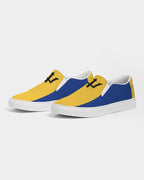Barbados Flag Map Women's Slip-On Canvas Shoe - Conscious Apparel Store
