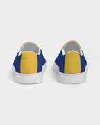 Barbados Flag Map Women's Slip-On Canvas Shoe - Conscious Apparel Store